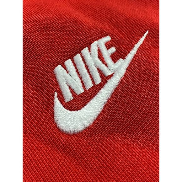 Vintage Nike Youth Size Large Red Hoodie Embroidered Logo Spellout - Picture 7 of 8